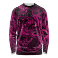 Aotearoa Maori Hei Tiki Long Sleeve Shirt Mawhero Kowhaiwhai Puhoro Motif