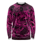 Aotearoa Maori Hei Tiki Long Sleeve Shirt Mawhero Kowhaiwhai Puhoro Motif