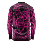 Aotearoa Maori Hei Tiki Long Sleeve Shirt Mawhero Kowhaiwhai Puhoro Motif
