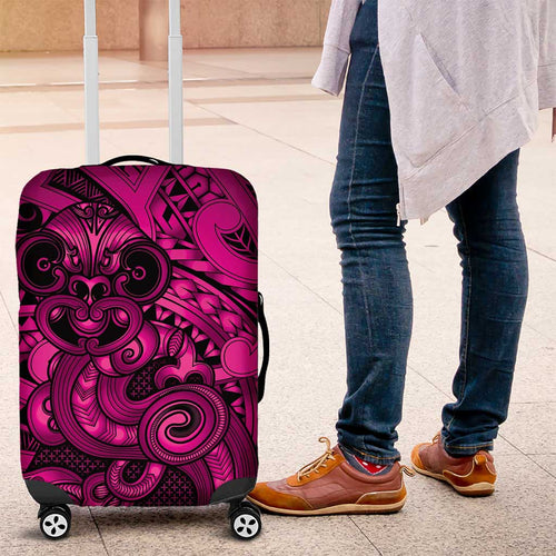Aotearoa Maori Hei Tiki Luggage Cover Mawhero Kowhaiwhai Puhoro Motif