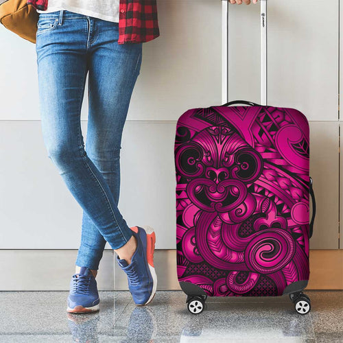 Aotearoa Maori Hei Tiki Luggage Cover Mawhero Kowhaiwhai Puhoro Motif