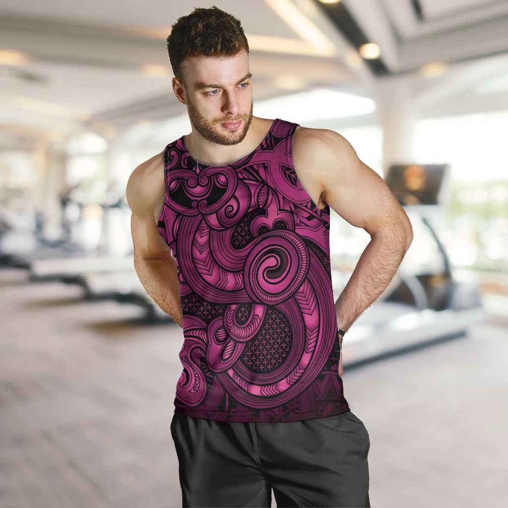 Aotearoa Maori Hei Tiki Men Tank Top Mawhero Kowhaiwhai Puhoro Motif