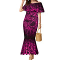 Aotearoa Maori Hei Tiki Mermaid Dress Mawhero Kowhaiwhai Puhoro Motif