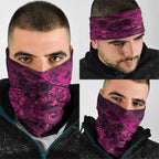 Aotearoa Maori Hei Tiki Neck Gaiter Mawhero Kowhaiwhai Puhoro Motif