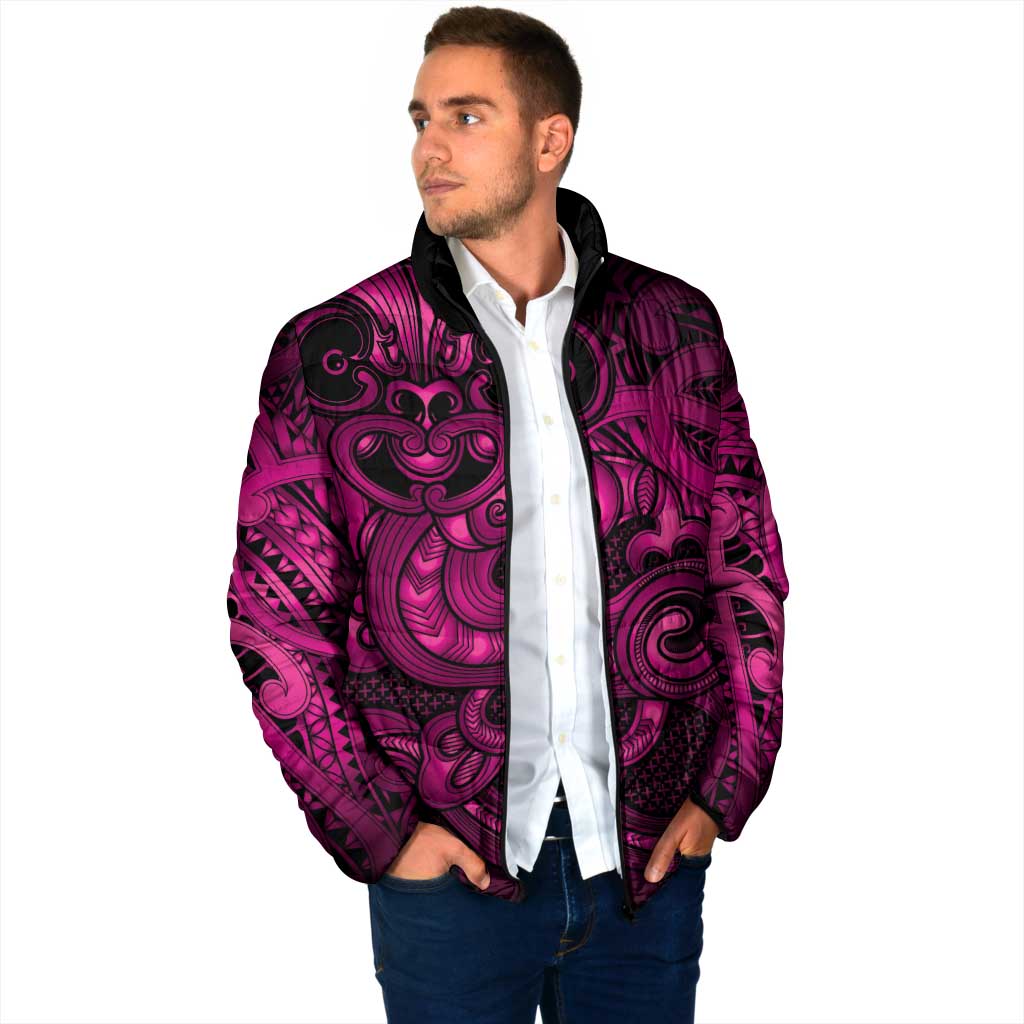 Aotearoa Maori Hei Tiki Padded Jacket Mawhero Kowhaiwhai Puhoro Motif