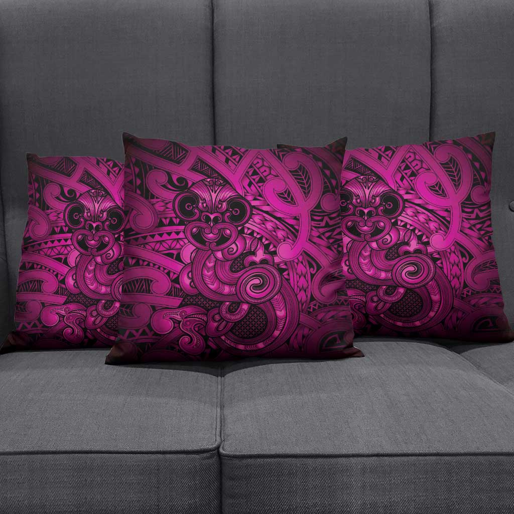 Aotearoa Maori Hei Tiki Pillow Cover Mawhero Kowhaiwhai Puhoro Motif