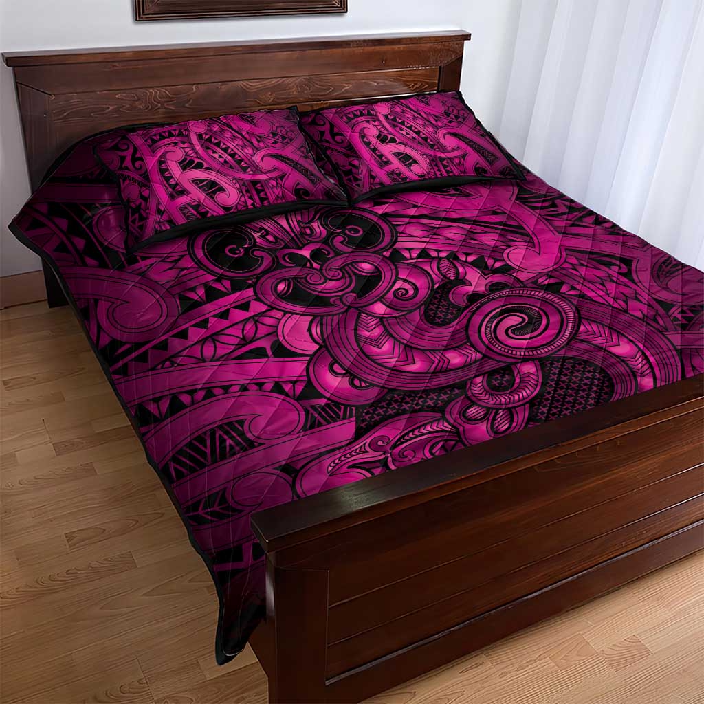 Aotearoa Maori Hei Tiki Quilt Bed Set Mawhero Kowhaiwhai Puhoro Motif