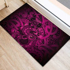 Aotearoa Maori Hei Tiki Rubber Doormat Mawhero Kowhaiwhai Puhoro Motif
