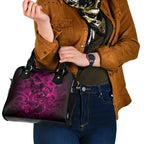 Aotearoa Maori Hei Tiki Shoulder Handbag Mawhero Kowhaiwhai Puhoro Motif