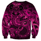 Aotearoa Maori Hei Tiki Sweatshirt Mawhero Kowhaiwhai Puhoro Motif