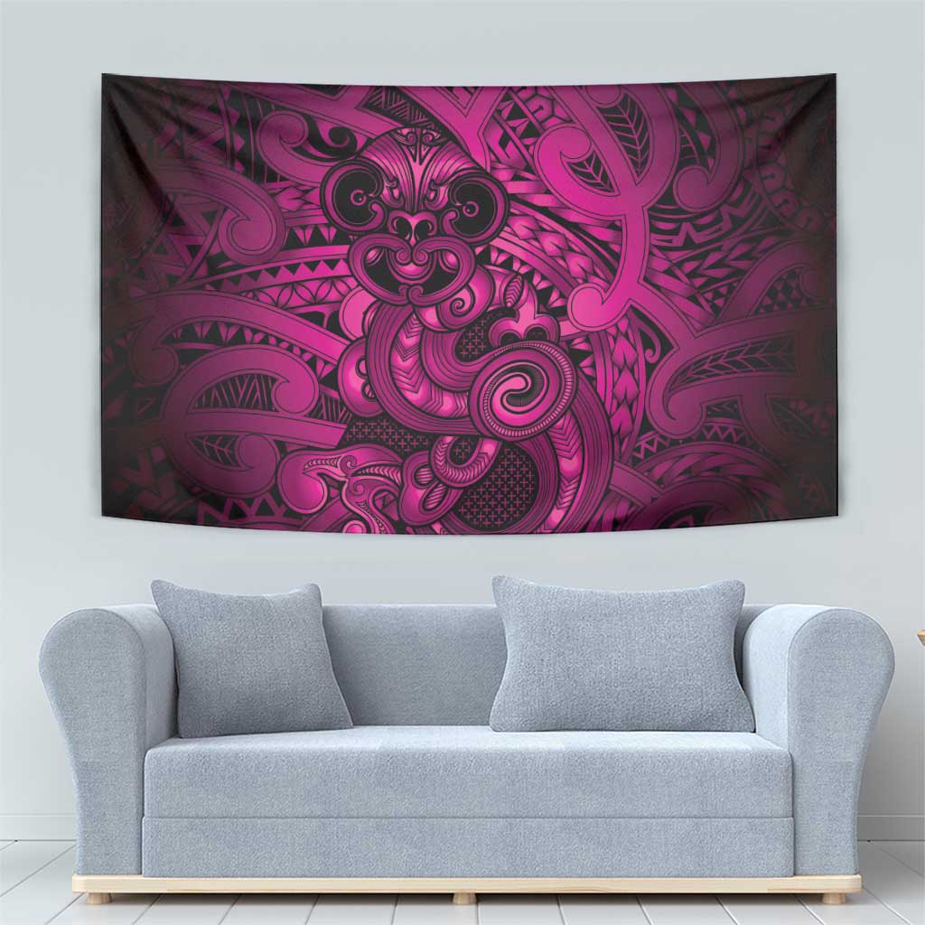 Aotearoa Maori Hei Tiki Tapestry Mawhero Kowhaiwhai Puhoro Motif