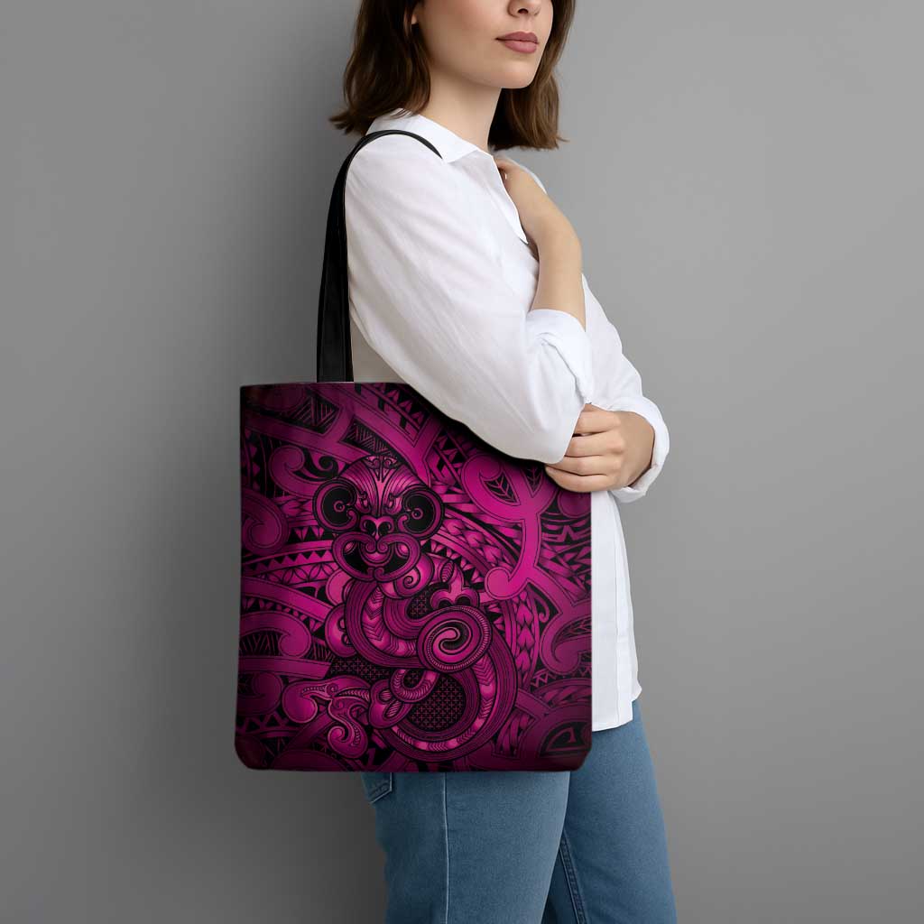 Aotearoa Maori Hei Tiki Tote Bag Mawhero Kowhaiwhai Puhoro Motif