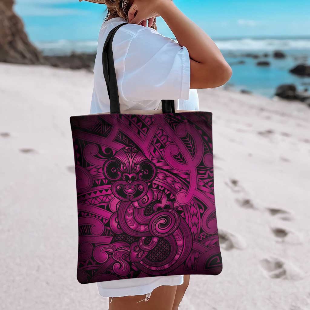 Aotearoa Maori Hei Tiki Tote Bag Mawhero Kowhaiwhai Puhoro Motif