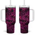 Aotearoa Maori Hei Tiki Tumbler With Handle Mawhero Kowhaiwhai Puhoro Motif