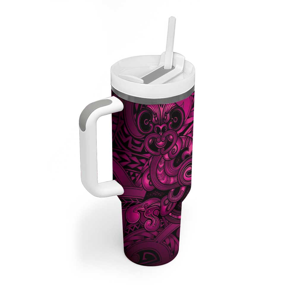 Aotearoa Maori Hei Tiki Tumbler With Handle Mawhero Kowhaiwhai Puhoro Motif