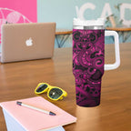 Aotearoa Maori Hei Tiki Tumbler With Handle Mawhero Kowhaiwhai Puhoro Motif