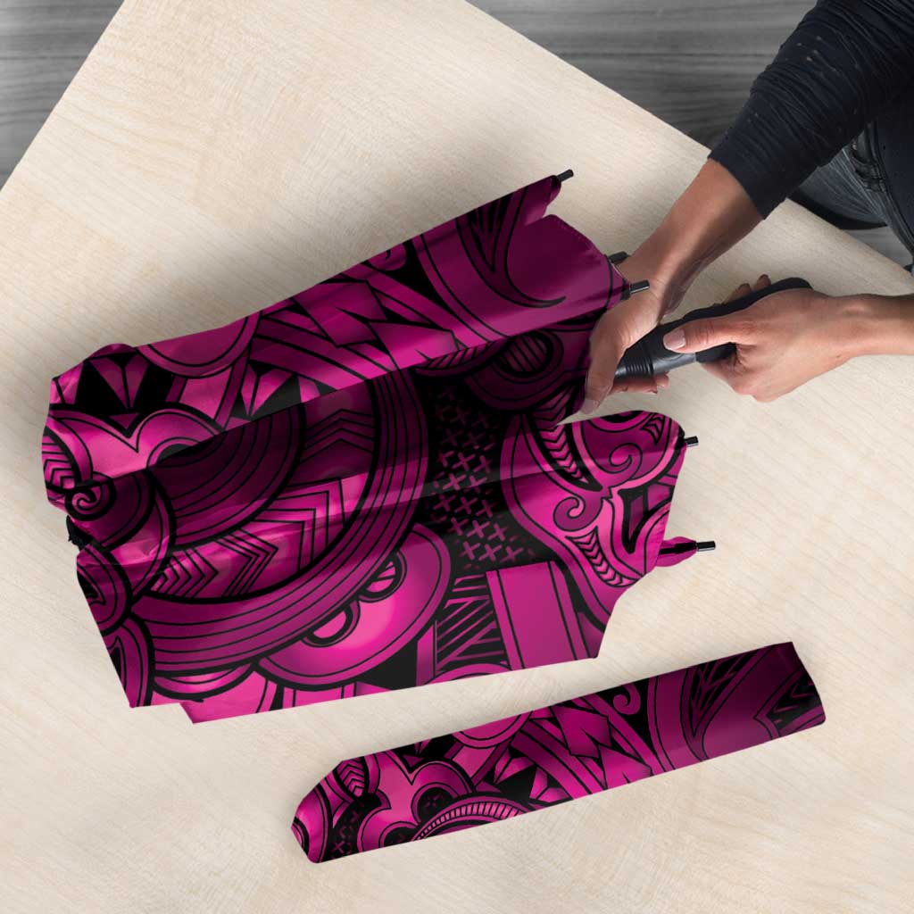 Aotearoa Maori Hei Tiki Umbrella Mawhero Kowhaiwhai Puhoro Motif