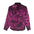 Aotearoa Maori Hei Tiki Women Casual Shirt Mawhero Kowhaiwhai Puhoro Motif