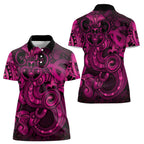 Aotearoa Maori Hei Tiki Women Polo Shirt Mawhero Kowhaiwhai Puhoro Motif