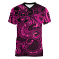 Aotearoa Maori Hei Tiki Women V-Neck T-Shirt Mawhero Kowhaiwhai Puhoro Motif