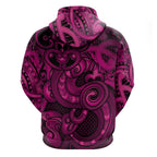 Aotearoa Maori Hei Tiki Zip Hoodie Mawhero Kowhaiwhai Puhoro Motif