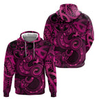 Aotearoa Maori Hei Tiki Zip Hoodie Mawhero Kowhaiwhai Puhoro Motif
