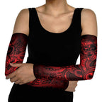 Aotearoa Maori Hei Tiki Arm Sleeves Whero Kowhaiwhai Puhoro Motif