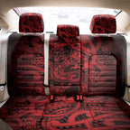 Aotearoa Maori Hei Tiki Back Car Seat Cover Whero Kowhaiwhai Puhoro Motif