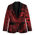 Aotearoa Maori Hei Tiki Blazer Whero Kowhaiwhai Puhoro Motif