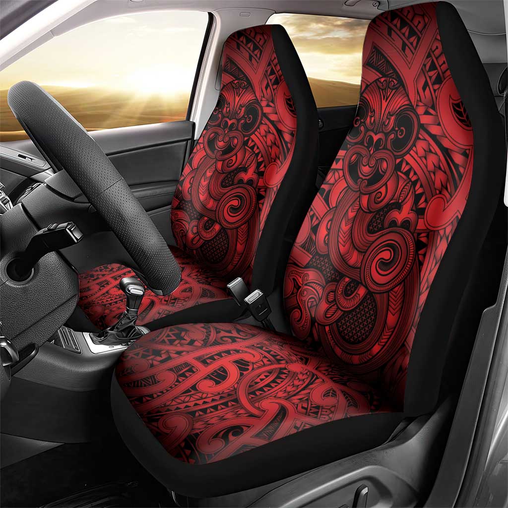 Aotearoa Maori Hei Tiki Car Seat Cover Whero Kowhaiwhai Puhoro Motif