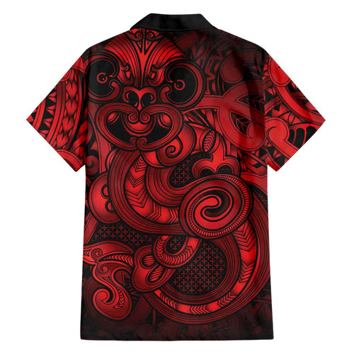 Aotearoa Maori Hei Tiki Family Matching Mermaid Dress and Hawaiian Shirt Whero Kowhaiwhai Puhoro Motif