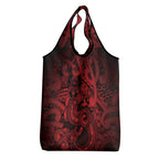 Aotearoa Maori Hei Tiki Grocery Bag Whero Kowhaiwhai Puhoro Motif