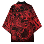 Aotearoa Maori Hei Tiki Kimono Whero Kowhaiwhai Puhoro Motif