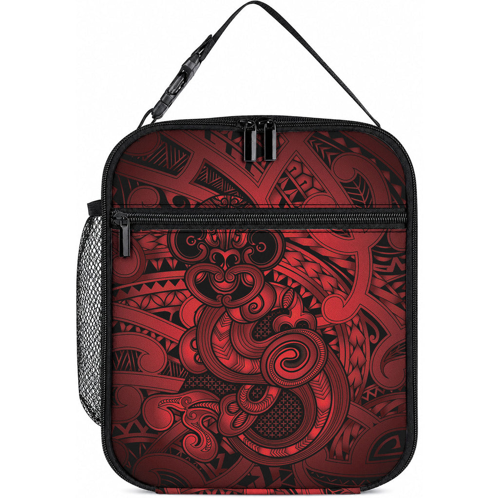 Aotearoa Maori Hei Tiki Lunch Bag Whero Kowhaiwhai Puhoro Motif