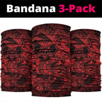 Aotearoa Maori Hei Tiki Neck Gaiter Whero Kowhaiwhai Puhoro Motif