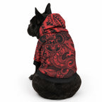 Aotearoa Maori Hei Tiki Pet Hoodie Whero Kowhaiwhai Puhoro Motif