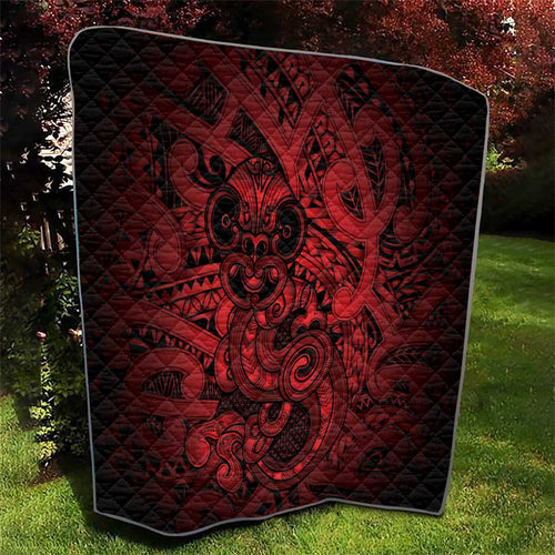 Aotearoa Maori Hei Tiki Quilt Whero Kowhaiwhai Puhoro Motif