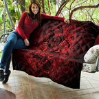Aotearoa Maori Hei Tiki Quilt Whero Kowhaiwhai Puhoro Motif