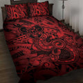 Aotearoa Maori Hei Tiki Quilt Bed Set Whero Kowhaiwhai Puhoro Motif
