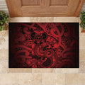 Aotearoa Maori Hei Tiki Rubber Doormat Whero Kowhaiwhai Puhoro Motif