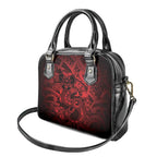 Aotearoa Maori Hei Tiki Shoulder Handbag Whero Kowhaiwhai Puhoro Motif