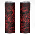 Aotearoa Maori Hei Tiki Skinny Tumbler Whero Kowhaiwhai Puhoro Motif