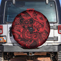 Aotearoa Maori Hei Tiki Spare Tire Cover Whero Kowhaiwhai Puhoro Motif