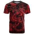 Aotearoa Maori Hei Tiki T Shirt Whero Kowhaiwhai Puhoro Motif