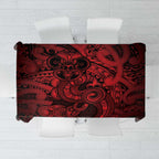 Aotearoa Maori Hei Tiki Tablecloth Whero Kowhaiwhai Puhoro Motif
