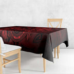 Aotearoa Maori Hei Tiki Tablecloth Whero Kowhaiwhai Puhoro Motif
