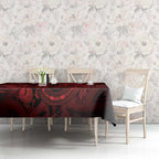 Aotearoa Maori Hei Tiki Tablecloth Whero Kowhaiwhai Puhoro Motif