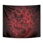 Aotearoa Maori Hei Tiki Tapestry Whero Kowhaiwhai Puhoro Motif