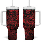 Aotearoa Maori Hei Tiki Tumbler With Handle Whero Kowhaiwhai Puhoro Motif