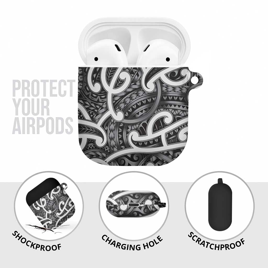 Aotearoa Maori Kowhaiwhai AirPods Case Kiwikiwi Puhoro and Patiki